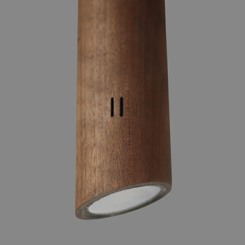 چراغ آویز چوبی مدل مینی بامبو - mini bamboo- گالری چوب آکو